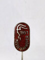 Emaillierte Anstecknadel " Messe Hannover 1951 "  21 mm