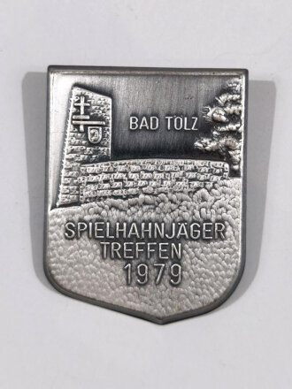 Blechabzeichen " Spielhahnjäger- Treffen 1979 Bad Tölz "