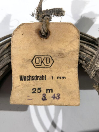 Bündel Wachsdraht 1mm, datiert 1943