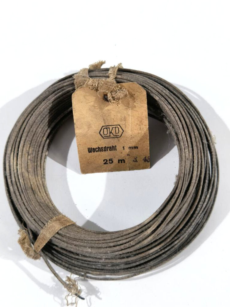 Bündel Wachsdraht 1mm, datiert 1943, 50,00