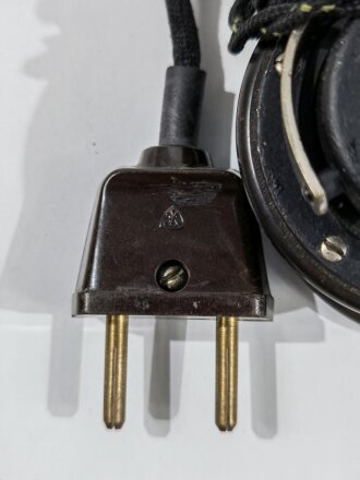Doppelfernhörer "Telefunken" mit zivilem Stecker, Funktion nicht geprüft .