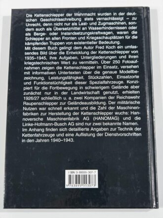 "Kettenschlepper der Wehrmacht 1935-1945 Raupenschlepper RSO Abschleppwannen und Bergepanzer Land-Wasser-Schlepper und Panzerfähre Beute-Kettenschlepper", 159 Seiten, über A5, gebraucht