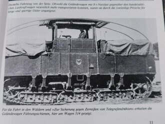 "Kettenschlepper der Wehrmacht 1935-1945 Raupenschlepper RSO Abschleppwannen und Bergepanzer Land-Wasser-Schlepper und Panzerfähre Beute-Kettenschlepper", 159 Seiten, über A5, gebraucht