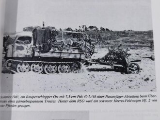 "Kettenschlepper der Wehrmacht 1935-1945 Raupenschlepper RSO Abschleppwannen und Bergepanzer Land-Wasser-Schlepper und Panzerfähre Beute-Kettenschlepper", 159 Seiten, über A5, gebraucht