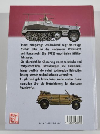 "Kraftfahrzeuge und Panzer der Reichswehr, Wehrmacht und Bundeswehr", gebraucht, 662 Seiten, Maße 17,5 x 24,5 cm