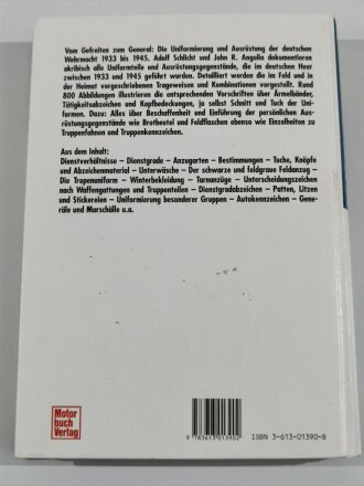 "Die Deutsche Wehrmacht, Uniformierung und Ausrüstung 1933-45" Band 1: Das Heer, 598 Seiten, gebraucht