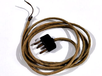 Stecker mit langem Kabel ( 178cm) für Funkgeräte Wehrmacht