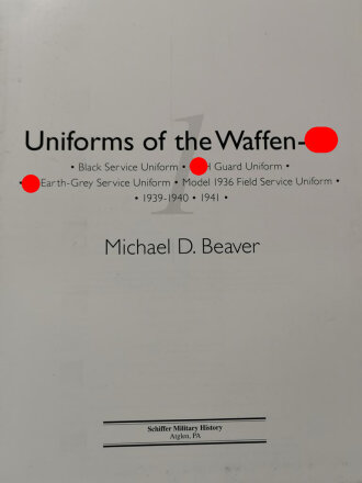 "Uniforms of the Waffen-SS" Black Service...