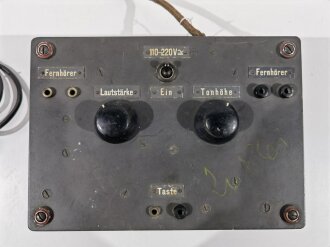 Glimmröhrensummer Luftwaffe ( Morseübungsgerät) Ln 127001.Originallack, Funktion nicht geprüft