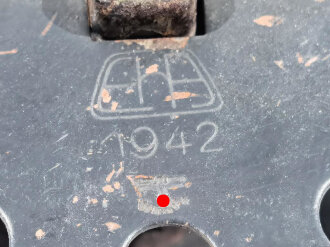 Trommel für 500 Meter leichtes Feldkabel datiert 1942, Luftwaffenblauer Originallack