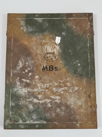 Deckel zum Morsebildschreiber der Wehrmacht. Originallack, ungereinigtes Stück