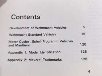 "Wheeled Vehicles of the Wehrmacht" Cars, Personnel Carriers, Trucks, Buses... 1933-45, 128 Seiten, über DIN A4, gebraucht, englisch