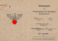 Mitgliedskarte, Beitragskarte und Satzung " Reichsbund der Deutschen Beamten e.V. Berlin" eines Angehörigen aus Harburg-Wilhemsb.