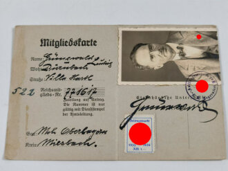 Mitgliedskarte NS Kulturgemeinde 1935/36 eines Angehörigen aus Dürnbach