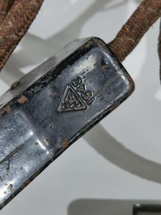 Anschlussleiste mit Zuleitungskabel für den Feldklappenschrank der Wehrmacht