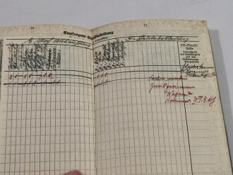 Luftschutz Dienstbuch zugleich Personalausweis eines Angehörigen des Sicherheits- und Hilfsdienst oder Luftschutzwarendienst aus Neuss, datiert 1941