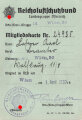 Mitgliedskarte Reichsluftschutzbund, Landesgruppe Österreich, Angehöriger aus Wien, 1939