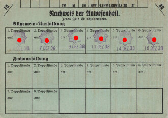 Bescheinigung Reichsluftschutzbund Ortskreisgruppe Ludwigshafen am Rhein, datiert 1938