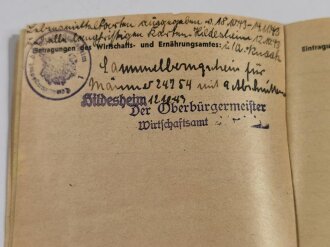 "Bombenpaß" - Ausweis für Fliegergeschädigte, ausgestellt 1943 in Hildesheim