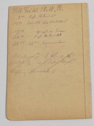 "Bombenpaß" - Ausweis für Fliegergeschädigte, ausgestellt 1943 in Hildesheim