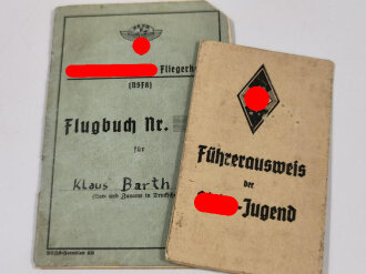 NSFK, Flugbuch Sturm 11/16, datiert 1940 und HJ...
