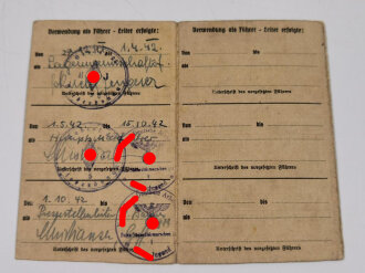 NSFK, Flugbuch Sturm 11/16, datiert 1940 und HJ Führerausweis eines Hauptscharführers in Dithmarschen