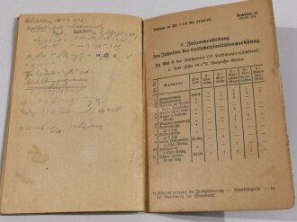 Vorläufige Ortsanweisung für den Luftschutz der Zivilbevölkerung, Abschnitt VIII " Luftschutzsanitätsdienst" 63 Seiten, Kleinformat