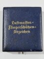 Etui " Luftwaffen Fliegerschützen Abzeichen"  Gebraucht