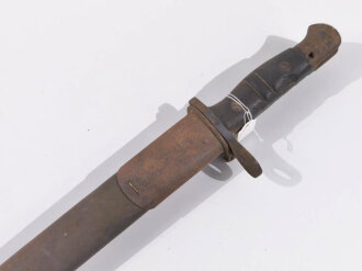 U.S. 1.Weltkrieg,  Seitengewehr Modell 1917, Hersteller Remington, datiert 1917. Ungereinigtes Stück aus Speicherfund