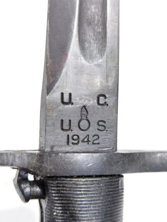 U.S. 2.Weltkrieg, Seitengewehr für M1 Garant, Hersteller "UC 1942"