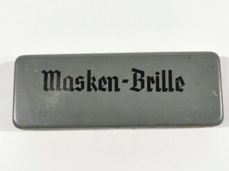 Maskenbrille Wehrmacht, nicht ausgegebenes Set aus altem Fabrikbestand