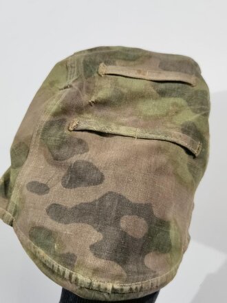 Stahlhelm Tarnbezug Waffen SS, Einzelstück aus Sammlungsauflösung