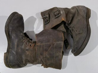 U.S. Army WWII, Boots, Service, Combat.Uncleaned as found in barn