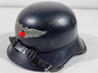 Stahlhelm Luftschutz, zusammengehöriges Stück...