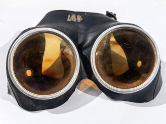 Schutzbrille aus Volksgasmaske. Nachkriegsumbau "Schwerter zu Pflugscharen"