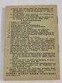 "Bosch Fahrzeugappell", Zusammenstellung aller Einzelabhandlungen Teil 1 und 2, 8 Seiten, DIN A6, Druckvermerk von 1941