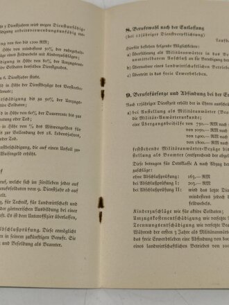 "Die Unteroffizier-Laufbahn", datiert 1939, 13 Seiten, DIN A5