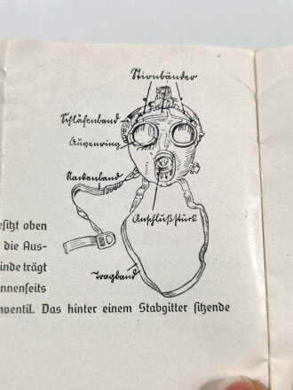 Gebrauchsanweisung "Die S-Maske", Neudruck 1938, 16 Seiten, 7,5 x 10,5 cm