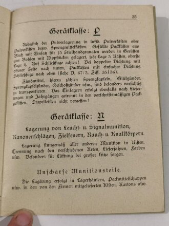 Merkbuch für Vorarbeiter der Heeresmunitionsanstalt Siegelsbach, 28 Seiten, 12 x 16,5  cm