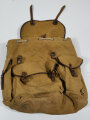 Schwerer Rucksack aus Materialresten der Wehrmacht, Nachkriegsanfertigung " Schwerter zu Pflugscharen "