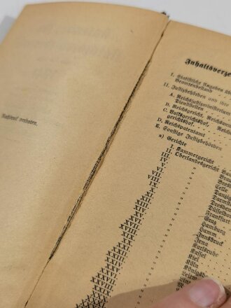 "Kalender für Reichsjustizbeamte" 1941, Teil 2, 1119 Seiten, Kleinformat, stark gebraucht, Einband fast lose