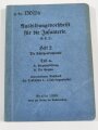 Ausbildungsvorschrift für die Infanterie Heft II Die Schützenkompanie Teil a, 1938, 192 Seiten, DIN A6, gebraucht