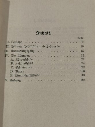 H.Dv.475, Sportvorschrift für das Heer, datiert 1938, 126 Seiten, DIN A6, gebraucht