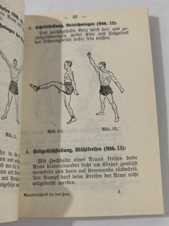 H.Dv.475, Sportvorschrift für das Heer, datiert 1938, 126 Seiten, DIN A6, gebraucht