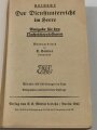 Der Dienstunterricht im Heere, Ausgabe für den Nachrichtensoldaten, 13. Auflage, Jahrgang 1942, 443 Seiten, DIN A5 , stark gebraucht