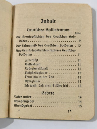 Evangelisches Feldgesangbuch, 93 Seiten, Kleinformat, gebraucht