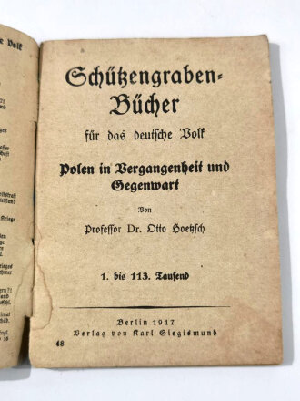 1.Weltkrieg, Schützengrabenbücher für das...
