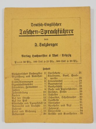 Deutsch Englischer Sprachführer, 36 Seiten, 10 x 13 cm, gebraucht