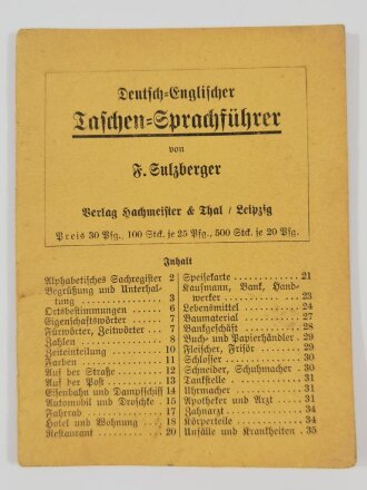 Deutsch Englischer Sprachführer, 36 Seiten, 10 x 13...