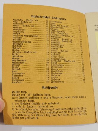 Deutsch Englischer Sprachführer, 36 Seiten, 10 x 13 cm, gebraucht